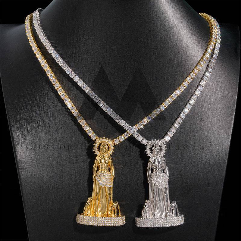 Pass Diamond Tester Hip Hop Men Jesus Body Pendant Moissanite Diamond Partial Iced Out Style