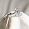 Custom made hip hop jewelry with pear cut CVD lab diamond engagement ring in 10K 14K 18K white gold3