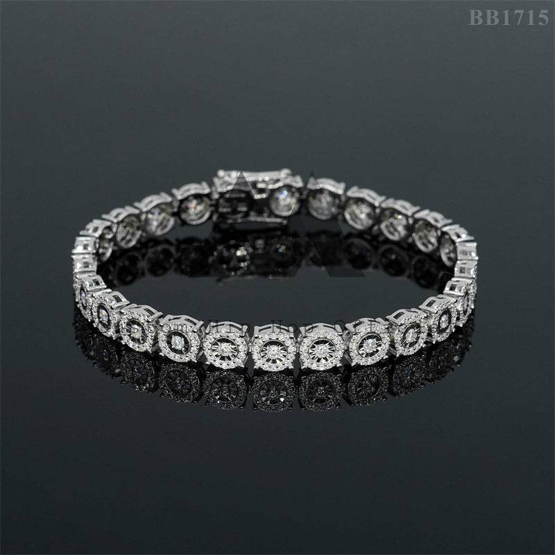 2024 Iced Out Moissanite Hip Hop Bracelet for Urban Rapper Fashion