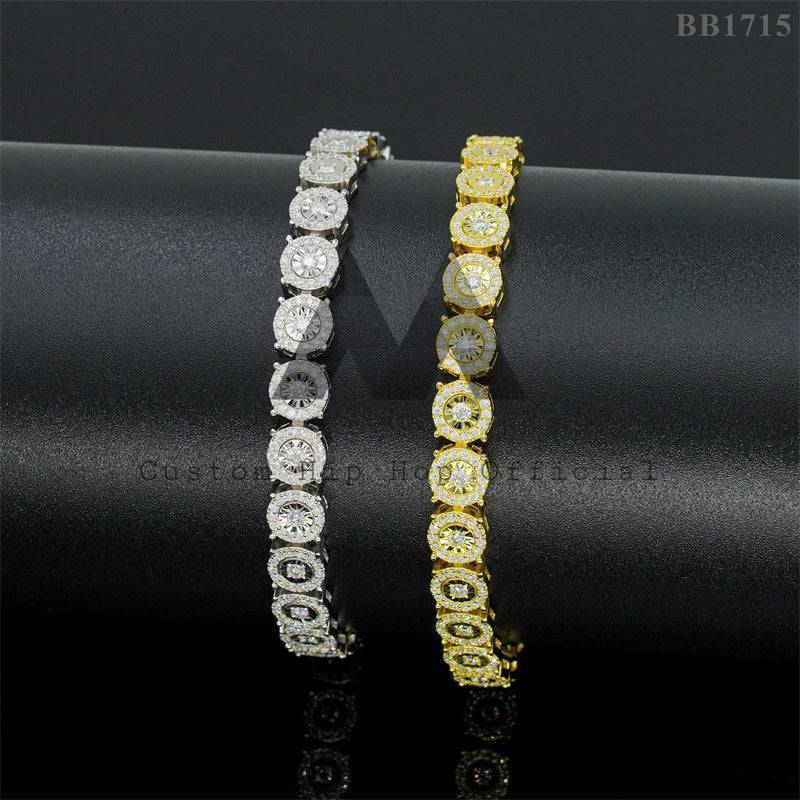 2024 Iced Out Moissanite Hip Hop Bracelet for Urban Rapper Fashion