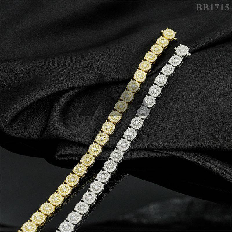 2024 Iced Out Moissanite Hip Hop Bracelet for Urban Rapper Fashion