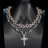 13MM Iced Out Moissanite Infinity Link Chain 14K Gold