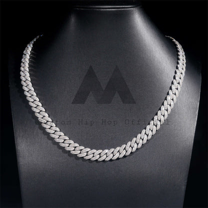 10MM Moissanite Diamond Round Edge Link Cuban Chain Necklace Bracelet Set Iced Out Hip Hop Jewelry5