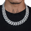 Custom Name Clasp 22mm Mosaic-Set diamond Cuban Link Chain 14K Gold