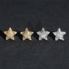 Men's 925 Silver Iced Out Moissanite Diamond Star Earrings Hip Hop Jewelry3