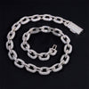 Stylish New Arrival Men Necklace 10MM Width Round Oval Link Iced Out Moissanite Hip Hop Jewelry