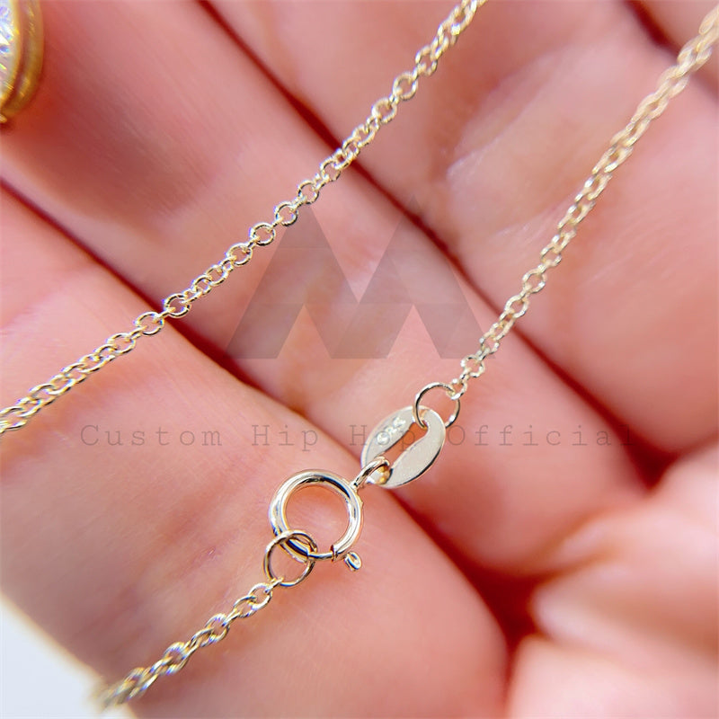 Women Classic Designer Choker Necklace 10k 14K 18K Yellow Gold 1CT Pear Cut Moissanite Diamond Necklace