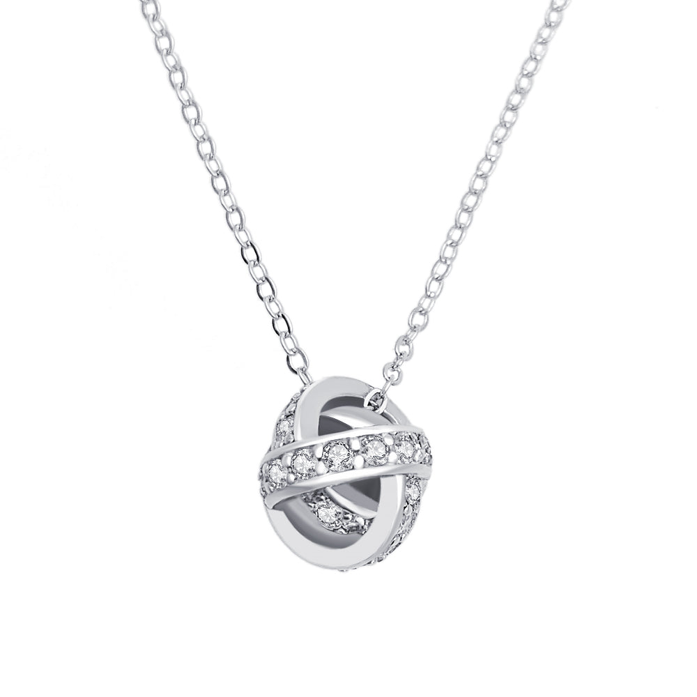 Ожерелье из стерлингового серебра с муассанитом и бриллиантом Micro Pave Prong для женщин