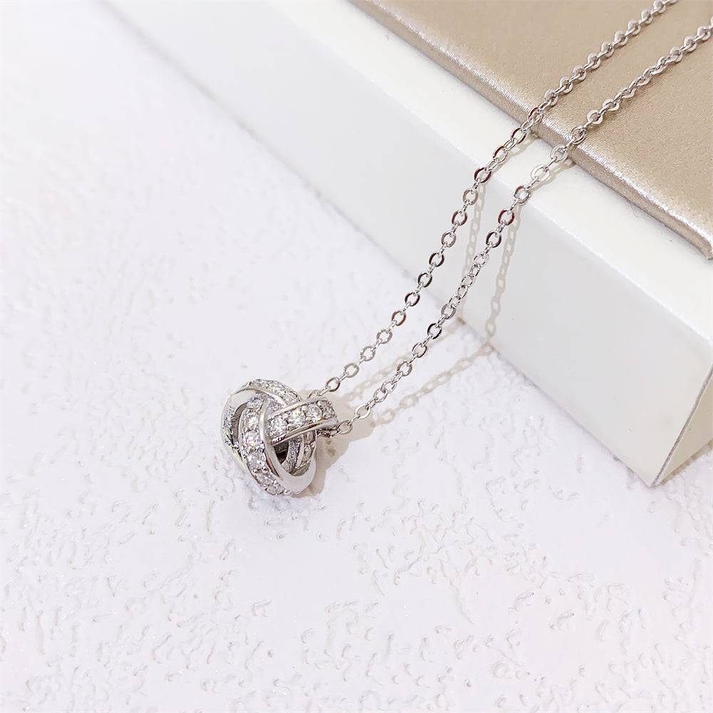 Hip hop jewelry featuring Micro Pave Prong Setting Sterling Silver Moissanite Diamond Necklace for Women3