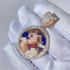 Custom Made 35MM Solid 10k Real Gold Moissanite Iced Out Picture Memory Pendant Hip Hop Jewelry3