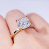 10K 14K 18K Real Gold Moissanite Diamond Ring Cushion Cut 3CT GRA Certificated