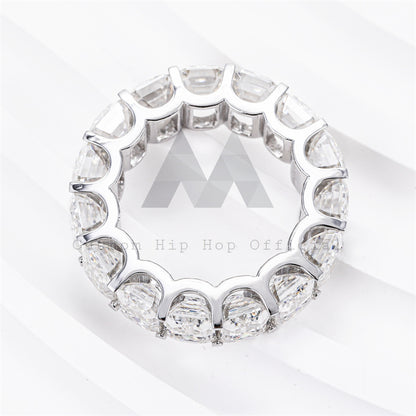 Classic Design 360 Fully Iced Emerald Cut Moissanite Eternity Ring in sizes 3*5mm, 4*6mm, 5*7mm1