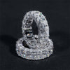 High quality GRA certificated 10k white gold side iced radiant cut moissanite eternity ring hip hop jewelry2