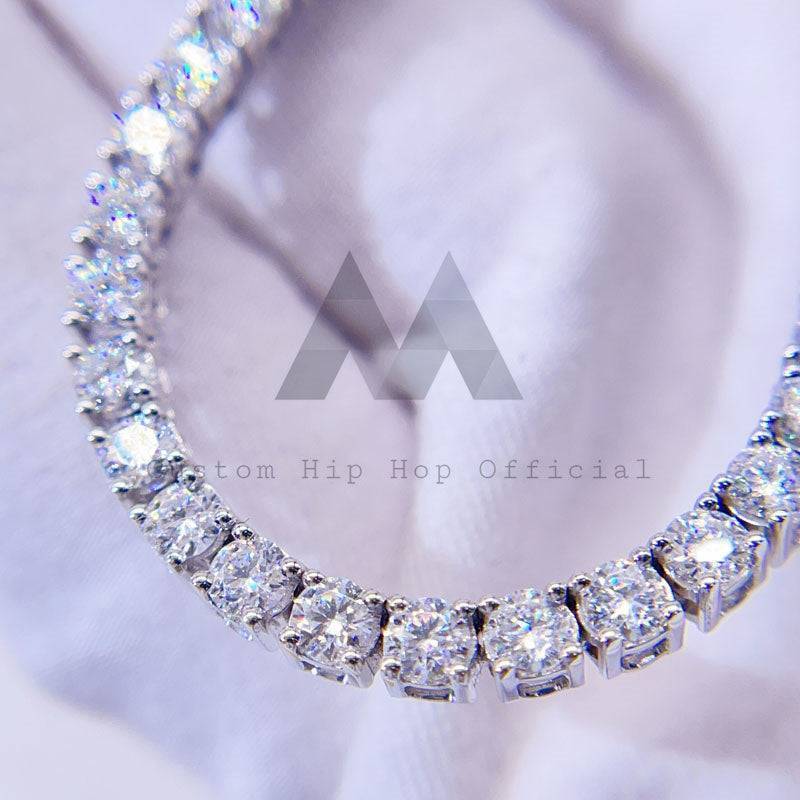 GRA Certificated 10K Solid Gold 3MM 4MM Moissanite Tennis Chain