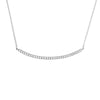 Sterling Silver 925 White Gold Plating Moissanite Diamond Smile Necklace For Women