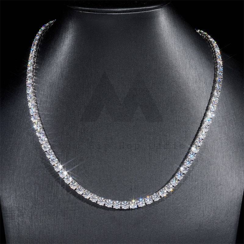 Men's 10K Solid Gold 5MM Moissanite Diamond Tennis Chain | Hip Hop Jewelry