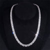 Iced Out Men Necklace 925 Silver 8MM Baguette Iced Out Tennis Chain Necklace