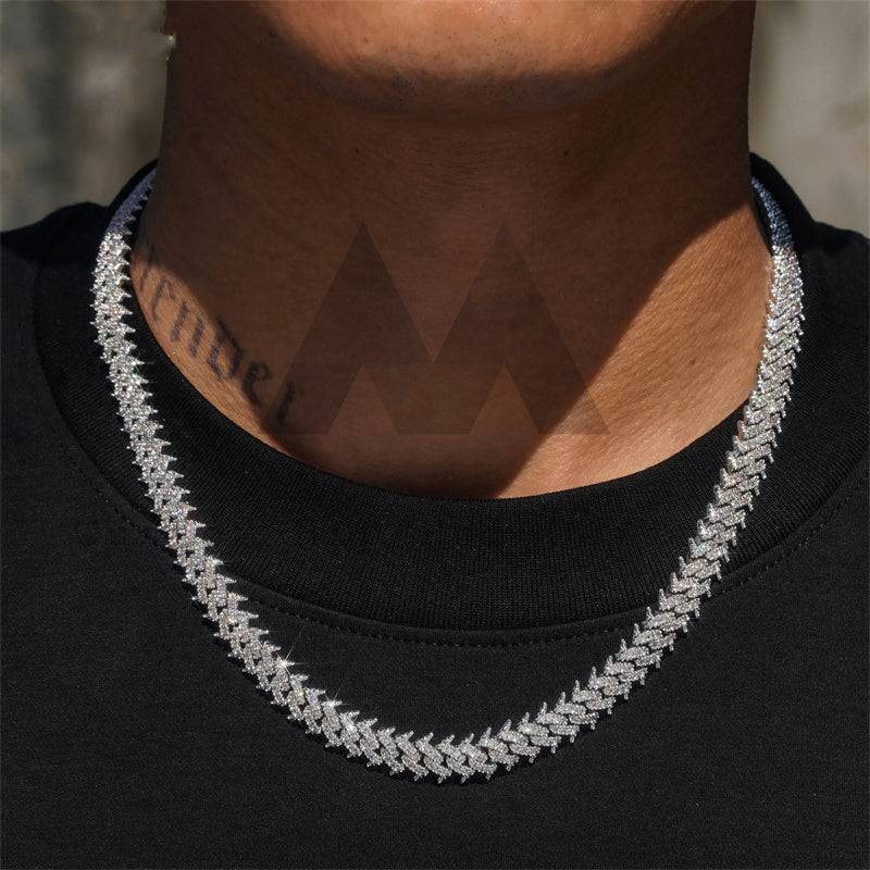 VVS Moissanite Cuban Link Chain 925 Silver Hip Hop Jewelry