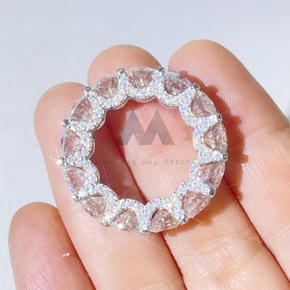 Venda quente VVS Moissanite Diamond Side Iced Eternity Ring Band para homens