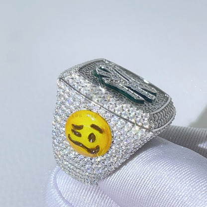 Custom made 1999 New York Yankees World Series baseball team ring with VVS Moissanite hip hop jewelry1
