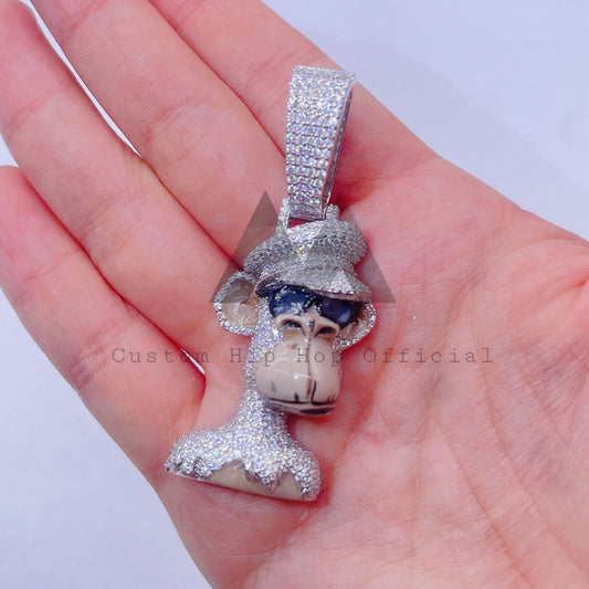 2.5 inch VVS Moissanite Iced Out APE Pendant for Hip Hop Fashion