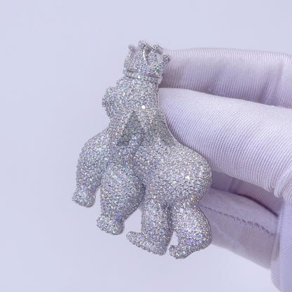 VVS Moissanite Diamond Iced Out Gorilla Pendant Fit for 13MM Cuban Chain