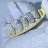 10k Solid White Gold Grillz with VVS Moissanite Custom Design2