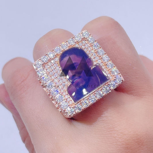Custom made VVS Moissanite Championship Ring with Memory Photo Picture hip hop jewelry1