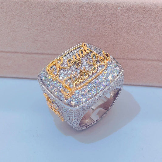 Custom made VVS Moissanite Diamond Championship Ring iced out hip hop jewelry1