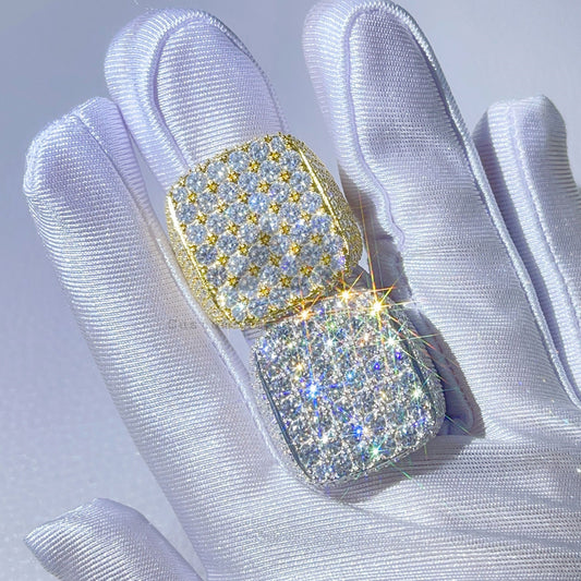 Лидер продаж VVS Moissanite Diamond Iced Out мужское кольцо в стиле хип-хоп