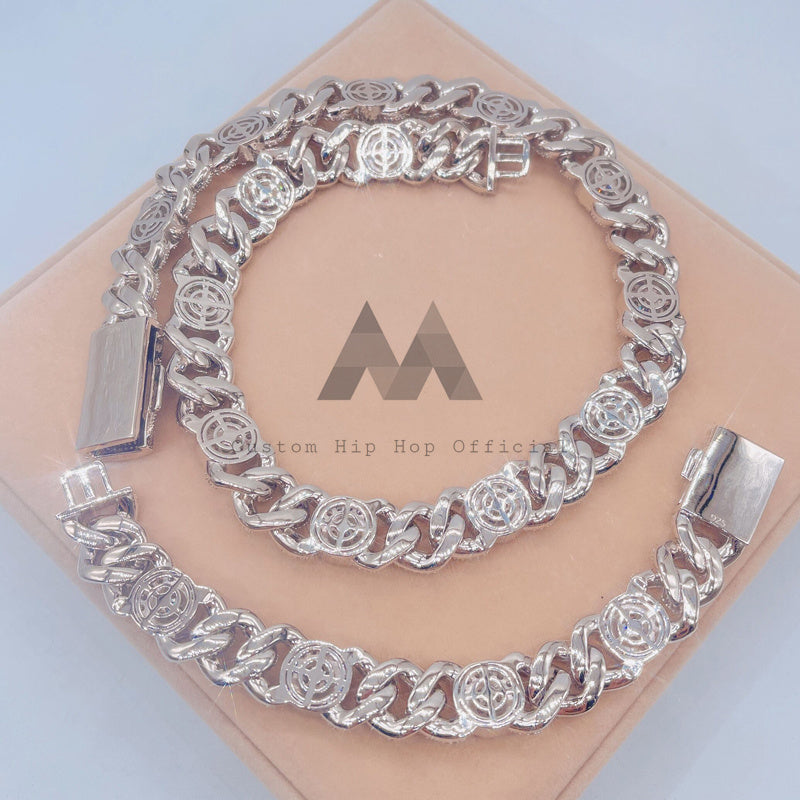 2022 elegant 925 silver moissanite Cuban chain hip hop jewelry with 20mm iced out design1