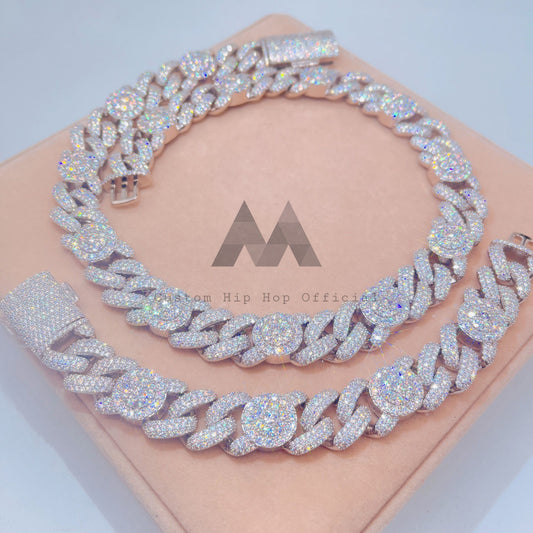 Iced Out 20MM 925 Silver Moissanite Cuban Chain - 2022 Fancy Design0