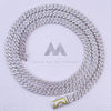 Luxurious 925 Silver 8MM Cuban Chain Bracelet with Enamel Clasp