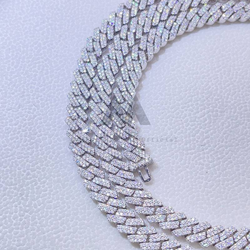 Luxurious 925 Silver 8MM Cuban Chain Bracelet with Enamel Clasp