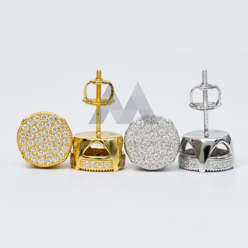 Hip hop jewelry featuring GRA fully iced GRA moissanite men earrings hip hop iced out