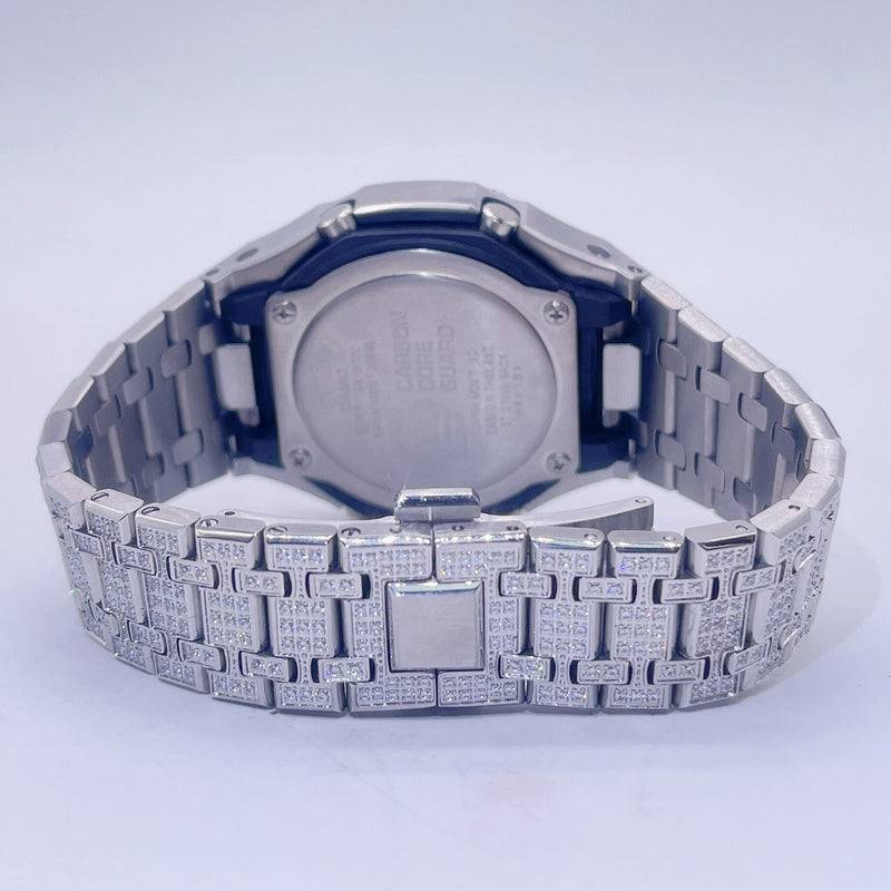 Iced Out Hip Hop GA2100 Watch with VVS Moissanite Diamonds