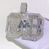 VVS Baguette Moissanite Diamond Initial Letter Pendant in Hip Hop Jewelry Style Iced Out2