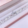 Hip hop jewelry featuring VVS Moissanite Baguette Tennis Bracelet in 925 Silver Iced Out2