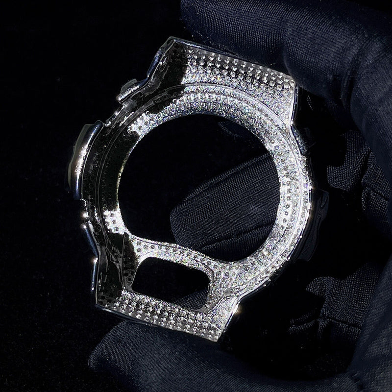 Крышка безеля для часов в стиле хип-хоп, выполненная на заказ Iced Out Moissanite DW6900