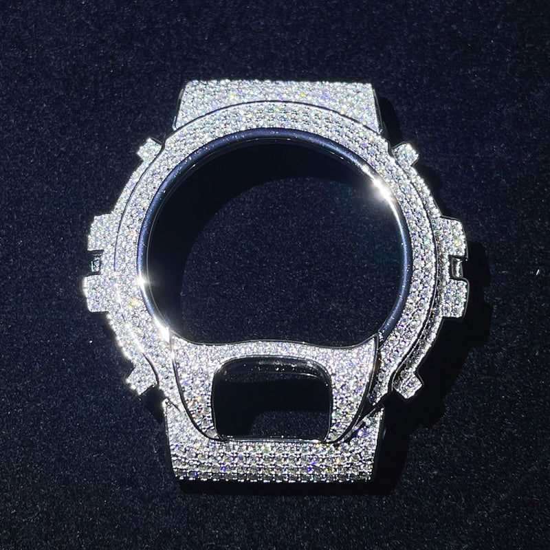 Capa de moldura de relógio Hip Hop Custom Made Iced Out Moissanite DW6900