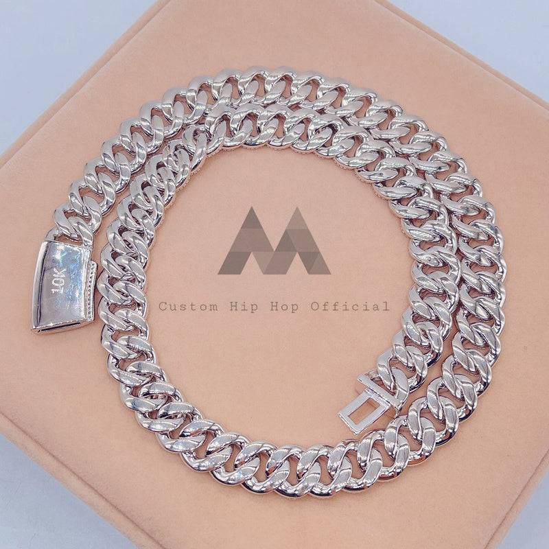 15MM Baguette Diamond Cuban Chain Miami Iced Out Hip Hop Moissanite1