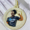 Custom Enamel Moissanite Iced Out Pendant hip hop jewelry with VVS Silver 2.5 inch to 3 inch2