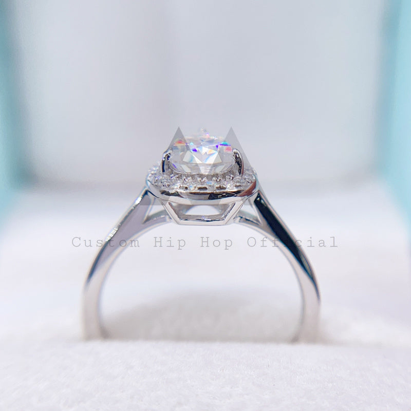 VVS MOissanite 2.5 CT Sterling Silver Engagement Ring Pear Cut