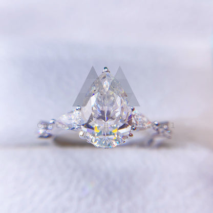 3.9CT VVS Moissanite Diamond Engagement Ring Sterling Silver 925