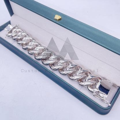 28MM thick Miami Cuban link bracelet with VVS Moissanite pass diamond tester0