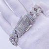 Iced Out Moissanite Cuban Bracelet in Sterling Silver - Hip Hop Jewelry