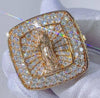 Rose Gold Plating over Silver VVS Moissanite Championship Ring For Men