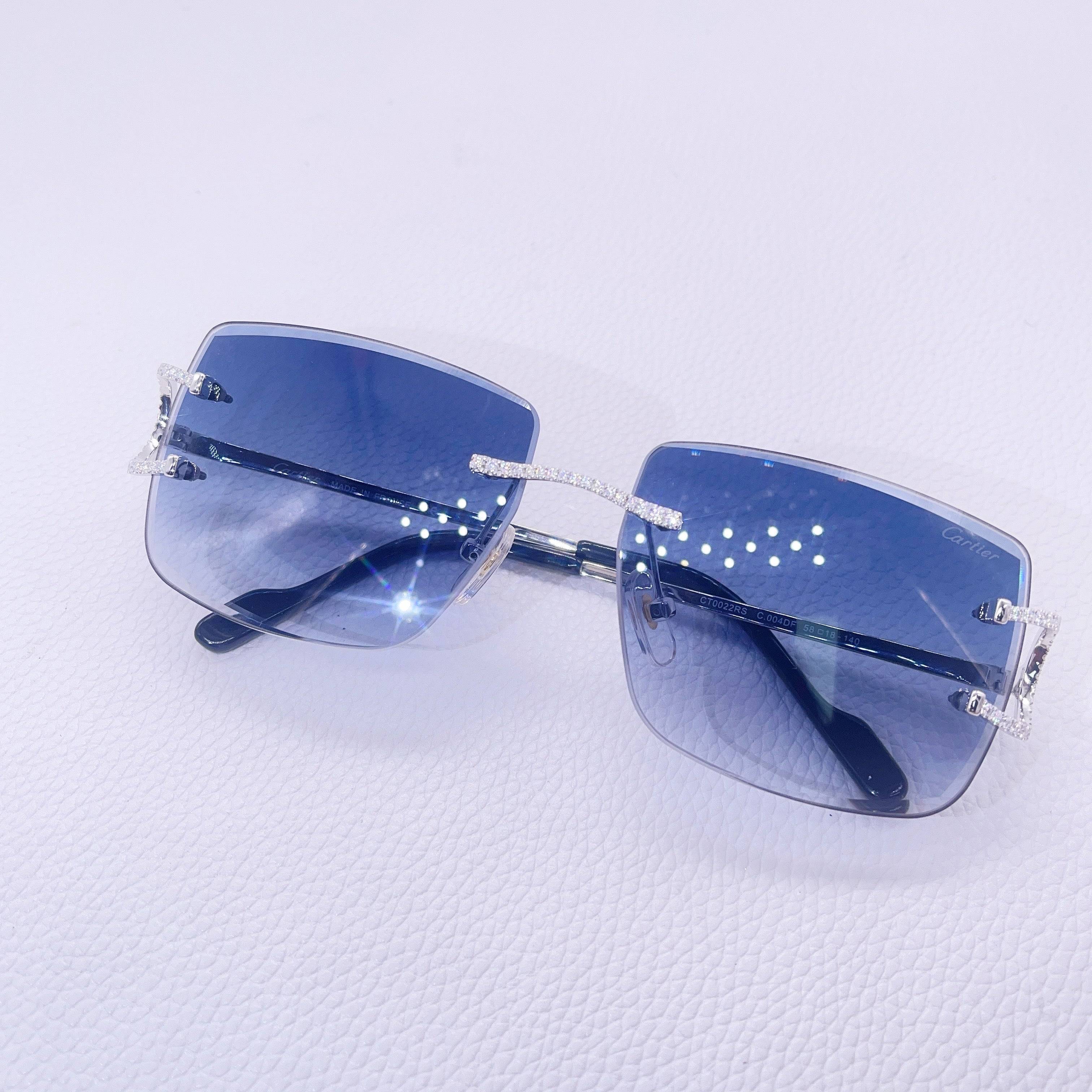 10k solid gold vvs moissanite custom iced out sunglasses