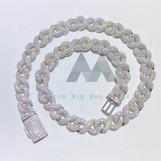 15MM Iced Out Infinity Link Chain in Sterling Silver 925 for Rappers1