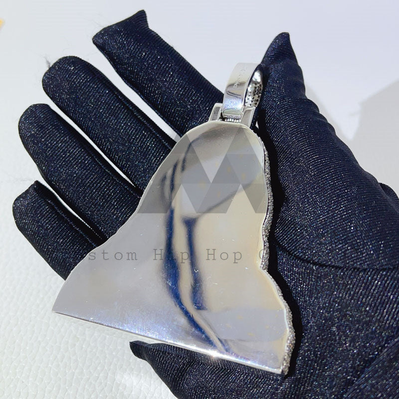 Design exclusivo VVS Moissanite diamante esmalte design 3D pingente de Jesus com corrente cubana de 10 mm